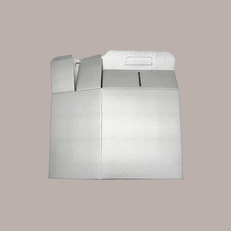 Scatola per Confezione Regalo Natale Porta Panettone Bottiglia Valigetta Piccola Cartoncino grafica Skin Argento 280x [ed5cb60b]