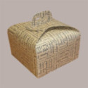 Scatola per Confezione Regalo Natale Porta Panettone Bottiglia Valigetta media Cartoncino Avana grafica Natale Words  [019bab1d]