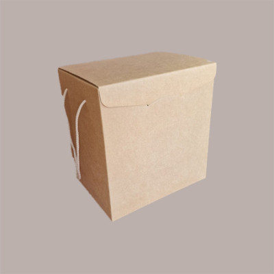 Scatola per Confezione Regalo Natale Porta Panettone Bottiglia Valigetta Media in Cartoncino Avana liscio Segreto con [ed1d17e1]