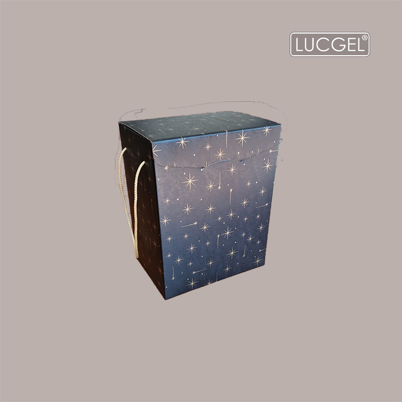 Scatola per Confezione Regalo Natale Porta Panettone Bottiglia Valigetta Media in Cartoncino Avana liscio Segreto con [8e40853b]