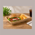 Vassoio per Alimenti in Carta Kraft Avana MT4 170x148H24 mm 100 Pz [2dafa3ab]
