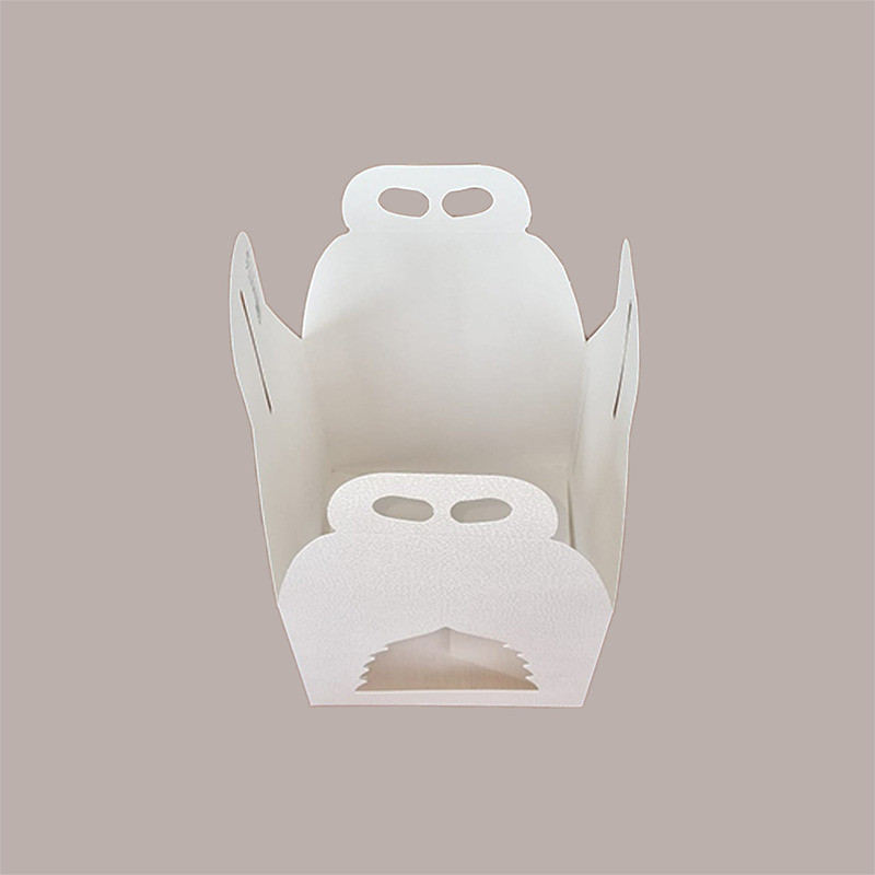 Scatola per Confezione Regalo Porta Panettone Alto in Cartoncino Bianco con Finestra PVC Albero 200x200H180mm 10 pezz [f0c28082]