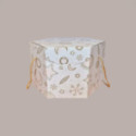 Scatola per Confezioni Regalo Porta Panettone Alto da 1 Kg Esagonale in Cartoncino grafica White Segreto con Cordini  [d7681b29]