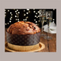 Scatola per Confezioni Regalo Porta Panettone Basso da 1 Kg Esagonale in Cartoncino grafica White Segreto con Cordini [b0551031]