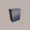 Scatola per Confezione Regalo Natale Porta Panettone Bottiglia Valigetta Piccola Cartoncino Nero grafica Stelle Oro S [2ef44e7e]