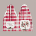 Scatola Porta Panettone Alto 1 Kg in Cartoncino Rosso con Grafica Babbo Natale 20x20x18 cm Confezione 10 Pz [4131b171]