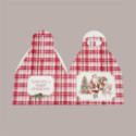 Scatola Porta Panettone Basso 1 Kg in Cartoncino Rosso con Grafica Babbo Natale 245x245H130 mm Confezione 10 Pz [0fbfe5a7]