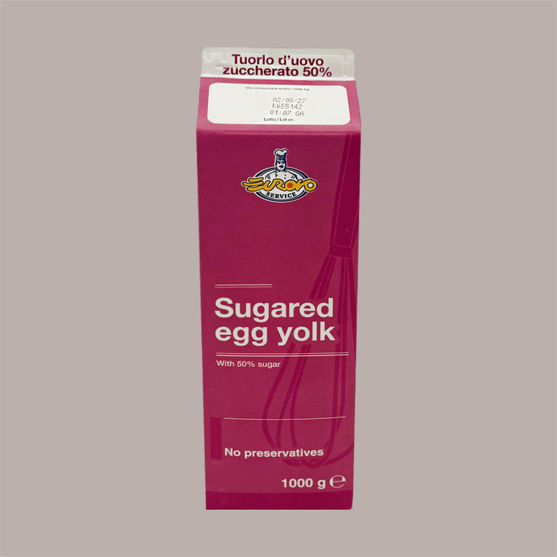 Tuorlo d'Uovo Zuccherato 50% Stabilizzato EUROVO Brik da 1 Kg [d6150b11]