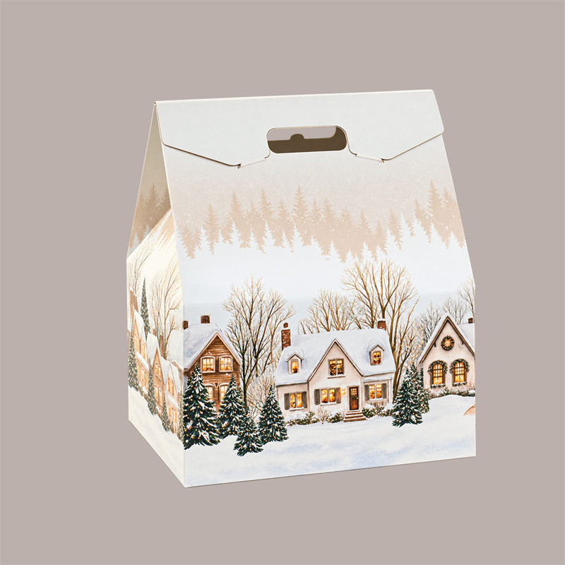 Baulotto Christmas Village con Maniglia per Panettone e Confezioni Regalo 330x250x390 mm 10 Pz [bde5d0bc]