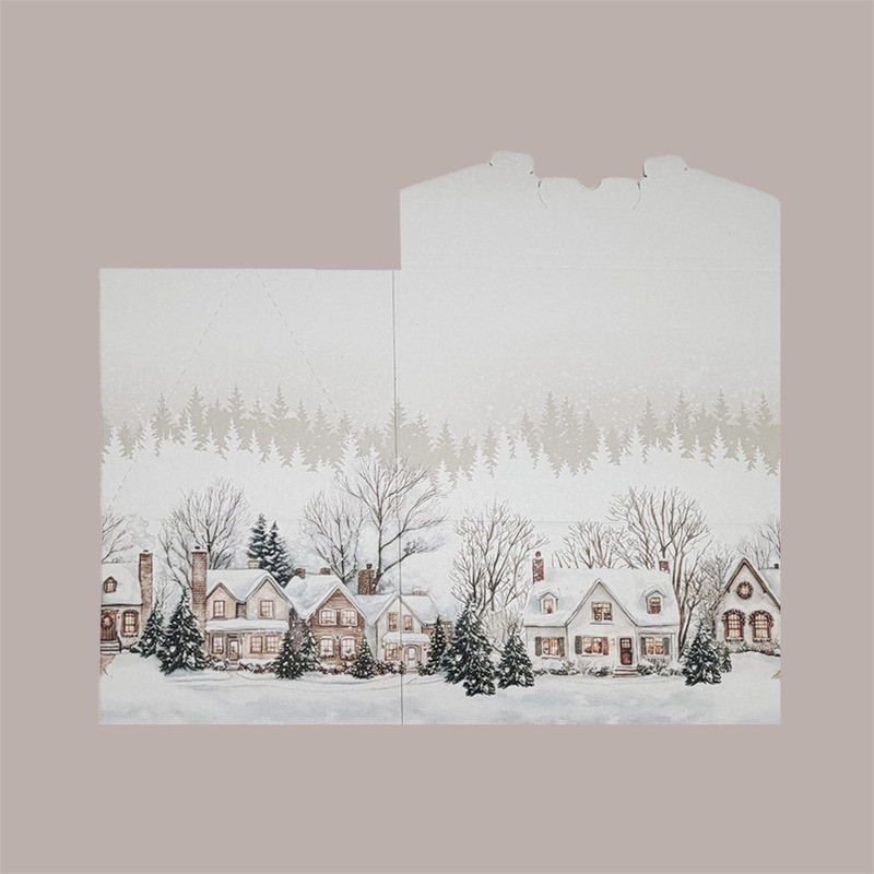 Baulotto Christmas Village con Maniglia per Panettone e Confezioni Regalo 330x250x390 mm 10 Pz [d68e15ab]
