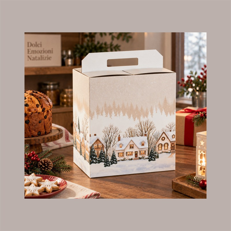 Scatola Christmas Village per Confezioni Regalo Natalizie 430x240H345 mm 5 Pz [c916b5c8]