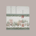 Scatola per Confezione Regalo Natale Porta Panettone Bottiglia Valigetta Cartoncino grafica WINTER FOREST Verde  330x [d8d7a4a8]