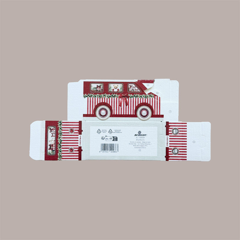Scatola Natalizia Mini Furgoncino Rosso 80x40H45 mm per Confezioni Regalo 20 Pz [b8b26a4d]