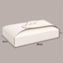 Scatola Porta Torta Gigante in Cartoncino Bianco Damasco 48x68H10 cm 5 Pezzi [0b6a9b4e]