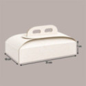 Scatola Porta Torta Rettangolare in Cartoncino Bianco Damasco 18x31H7 cm 10 Pezzi [835dd119]