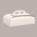 Scatola Porta Torta Rettangolare in Cartoncino Bianco Damasco 18x31H7 cm 10 Pezzi [860d9607]