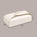 Scatola Porta Torta Rettangolare in Cartoncino Bianco Damasco 18x38xH7 cm 10 Pezzi [61156e12]