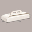 Scatola Rettangolare Porta Torta Bianco Damasco per Dolci e Pasticceria 17x41H7 cm 10 Pz [a5efee87]