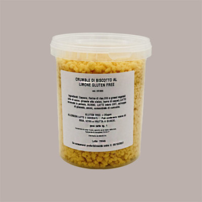Crumble Granella al Gusto di Limone Ideale per Dolci Yogurt Gelato Gluten Free 1 Kg [eaaba98f]