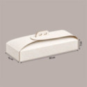 Scatola Porta Torta Rettangolare in Cartoncino Bianco Damascato 15x36xH7 cm 10 pezzi [50a09b99]