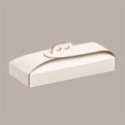 Scatola Porta Torta Rettangolare in Cartoncino Bianco Damascato 15x36xH7 cm 10 pezzi [e7bd5a9d]
