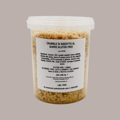 Crumble Granella al Gusto di Burro Ideale per Dolci Yogurt Gelato Gluten Free 1 Kg [b00e1ea2]