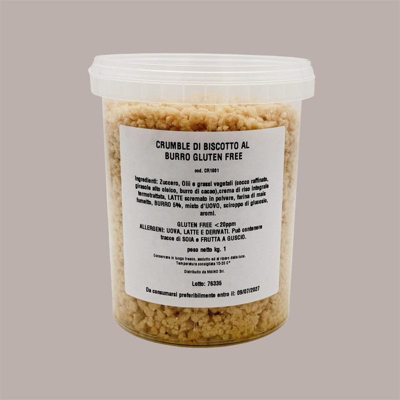 Crumble Granella al Gusto di Burro Ideale per Dolci Yogurt Gelato Gluten Free 1 Kg [b00e1ea2]