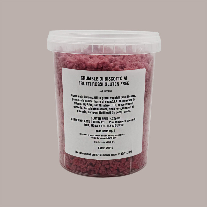 Crumble Granella al Gusto di Frutti Rossi Ideale per Dolci Yogurt Gelato Gluten Free 1 Kg [fe804a74]