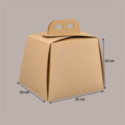 Scatola Porta Pandoro Avana 22x22xH22 cm con Maniglia Confezione Regalo Natalizia 10 Pz [bdeb890d]