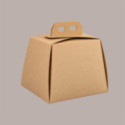 Scatola Porta Pandoro Avana 22x22xH22 cm con Maniglia Confezione Regalo Natalizia 10 Pz [0fa60f17]