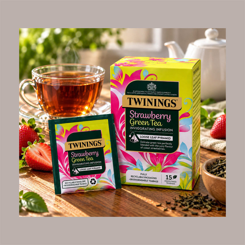 Tè Verde alla Fragola Strawberry Green Tea Twinings Confezione da 15 Pz [0ea3f5fc]