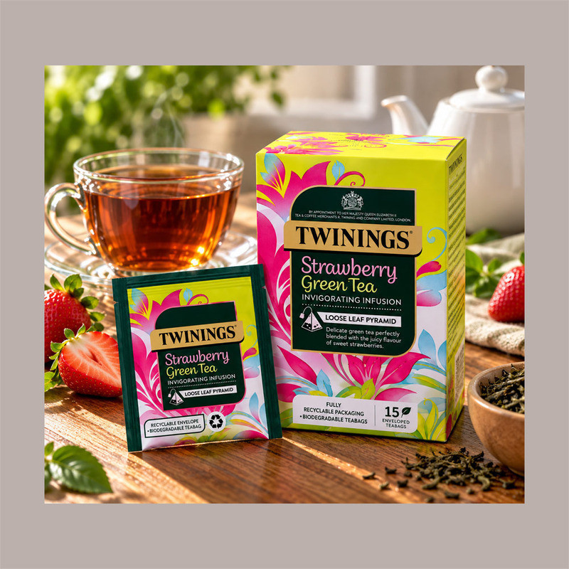 Tè Verde alla Fragola Strawberry Green Tea Twinings Confezione da 15 Pz [0ea3f5fc]