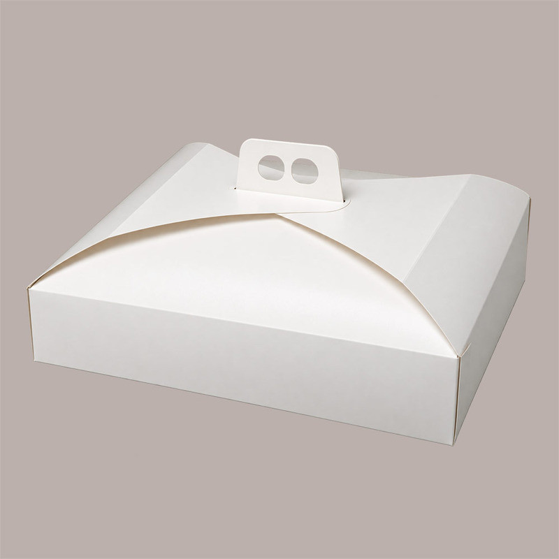 Scatola Porta Torta Bianco Naturale 40x50xH10 cm Confezione da 5 Pz [9e736059]
