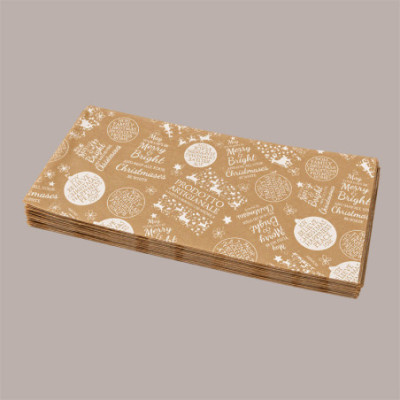 Carta Ecolife Natalizia Per Incarto Panettone Word Christmas Avana 100x75 cm  5 kg [3c42c96d]