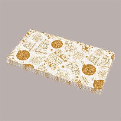 Carta Pelleaglio Natalizia Per Incarto Panettone Word Christmas Oro 100x75 cm  5 kg [c6b8ab17]