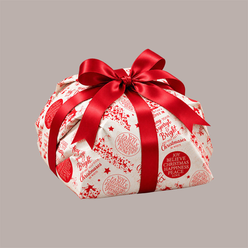 Carta Pelleaglio Natalizia Per Incarto Panettone Word Christmas Rossa 100x75 cm  5 kg [04aff90a]