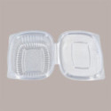 Vaschetta + Coperchio PET Rettangolare Trasparente 750cc 50 Pz [de9a4360]