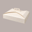Scatola Porta Torta Bianco Damasco 31x42H7 cm in Cartoncino Alimentare con Maniglia 10 Pz [19dfb858]