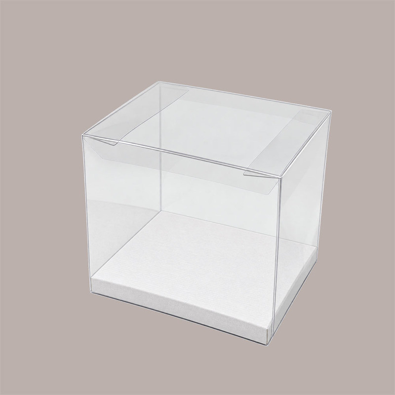 Fondo Rialzato Fibra Bianco per Scatola Trasparente Automontante 15x15 cm 20 Pz [9f36efd4]