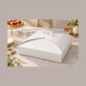 Scatola Porta Torta BIANCO DAMASCO 45x55H10 cm Cartoncino Alimentare 5 Pz [d2a0893c]