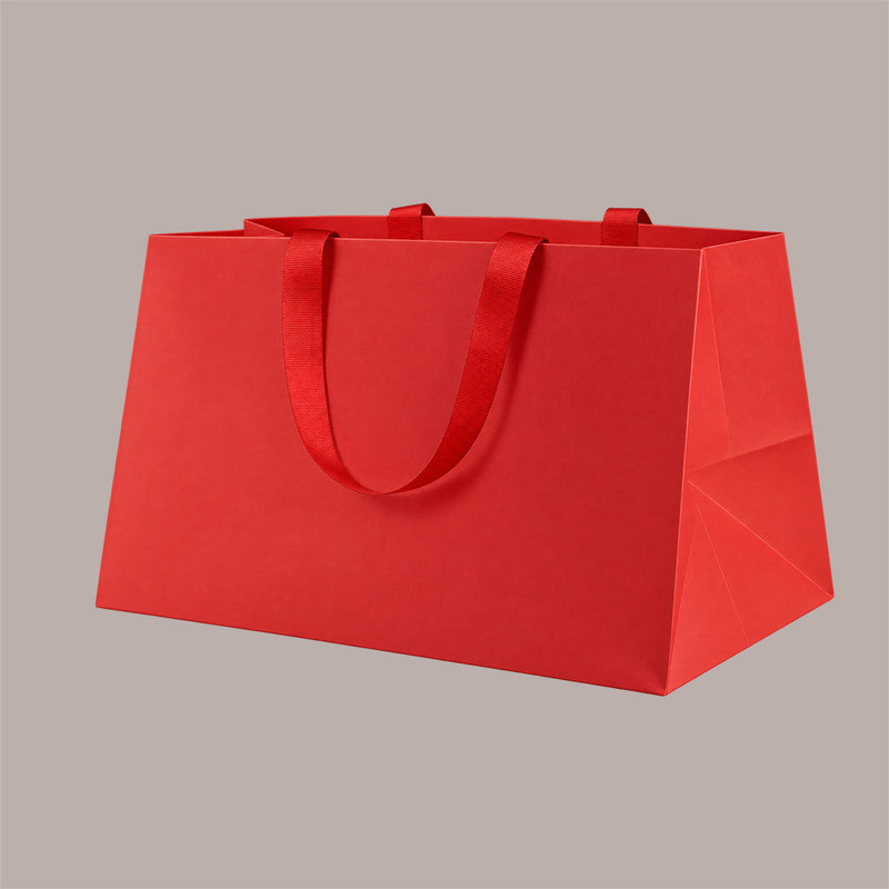 Shopper Rossa ELEGANCE con Manici Gros Grain 320+220H260 mm 10 Pz [e0b361a6]