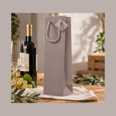 Shopper Porta Bottiglia TORTORA Linea Lusso con Manici 10x9H39 cm 20 pz [0a7fbd60]
