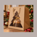 Shopper Porta Panettone AVANA CHRISTMAS con Finestra Trasparente ad Albero di Natale 245x245H335 mm 10 Pz [9f38b665]