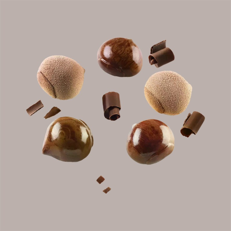 Stampo in silicone 3D per Frutta Realistica Marron Glacè 47x48H25 mm [0fa7ae13]