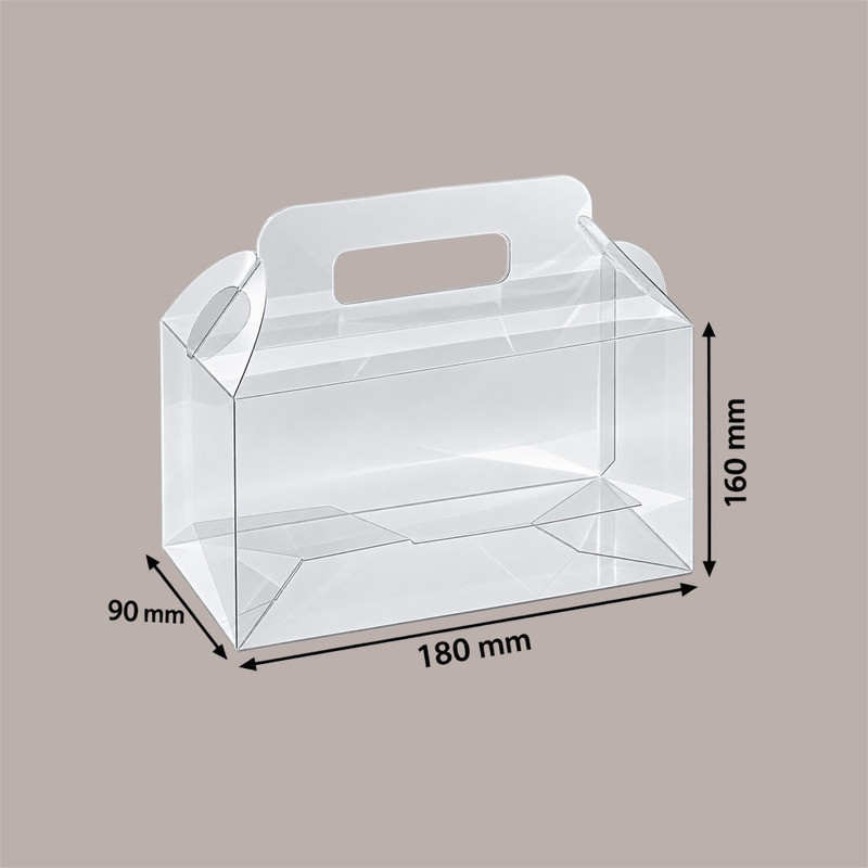 Valigetta Per Confezione Regalo in PET Trasparente 18x9H16 cm x10 Pz [7968b93f]