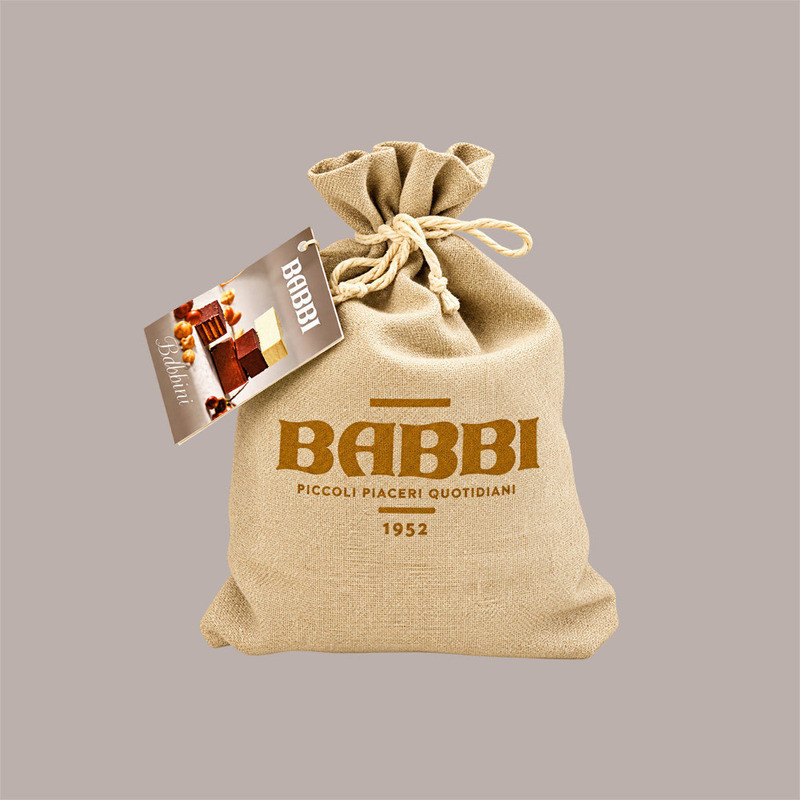 Babbini Assortiti in Sacchetto Juta Wafer Ricoperti di Cioccolato Idea Regalo 250 g [f47bd094]