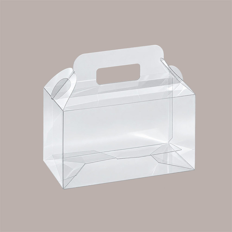 Valigetta Trasparente PET Porta 3 Vasetti 27x9H13 cm 10 Pz [3263df05]